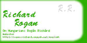 richard rogan business card